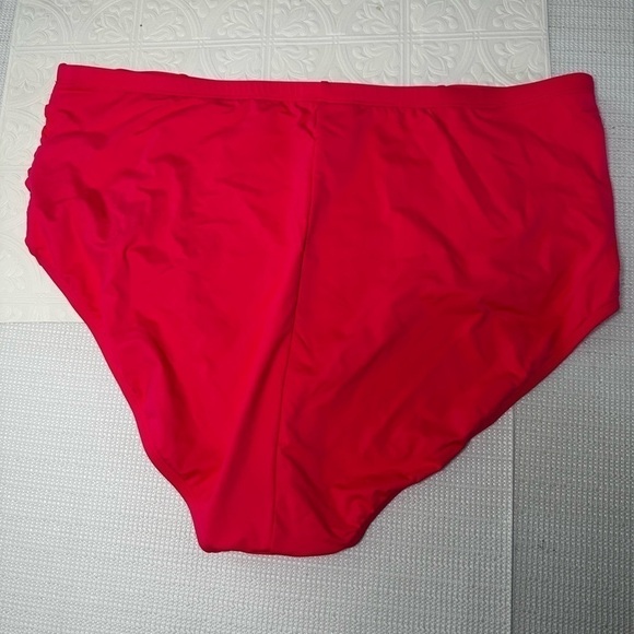 La Blanca Island Goddess Side Shirred High Waist Bottom Women Plus Size 22W Pink - Picture 7 of 13